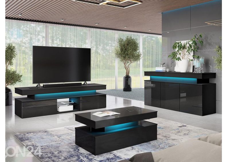 Журнальный стол Glossa 120x55 cm + LED увеличить