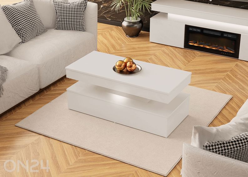 Журнальный стол Glossa 120x55 cm + LED увеличить