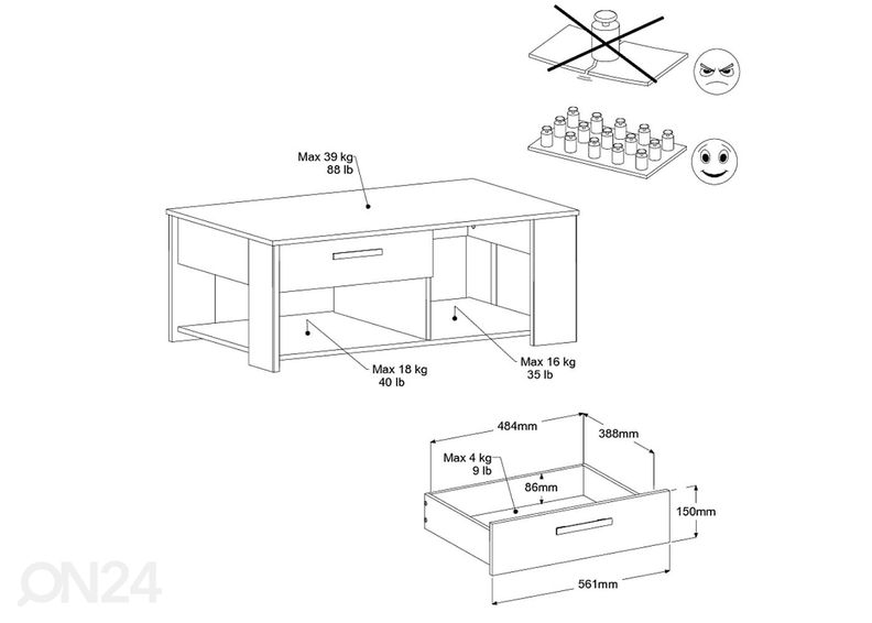 Журнальный стол Helma 110x42 cm увеличить