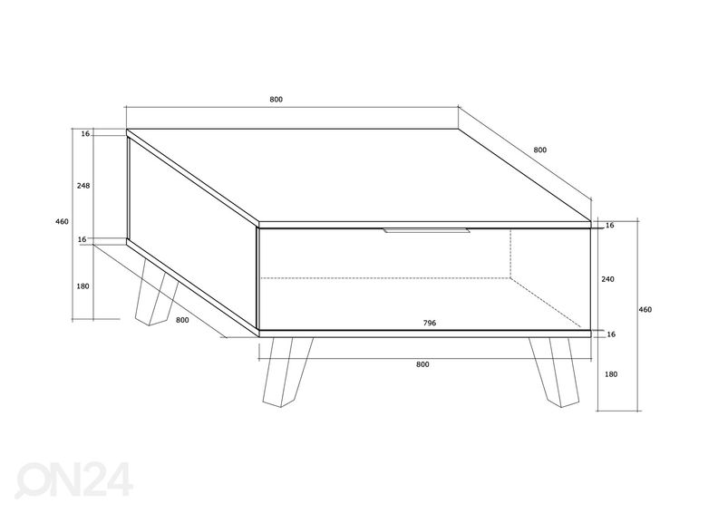 Журнальный стол Kilty 80x80 cm увеличить