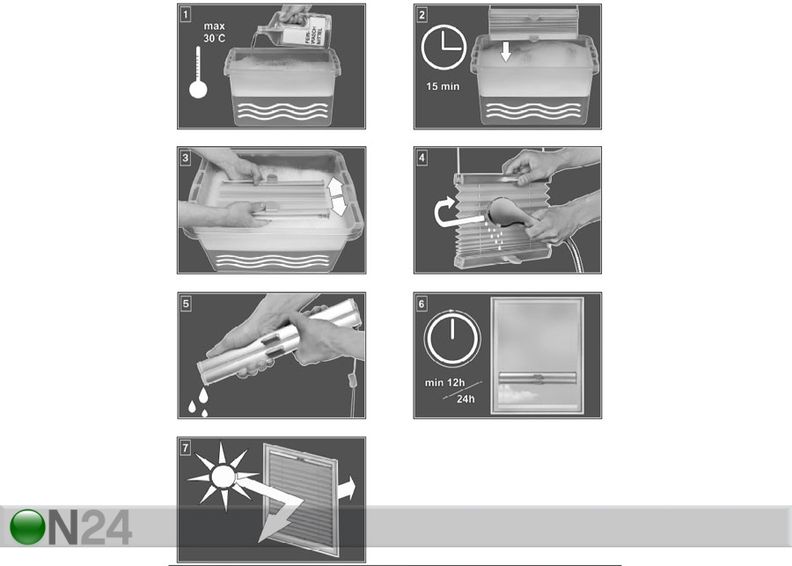 Затемняющие плиссированные жалюзи 60-70x190 см увеличить