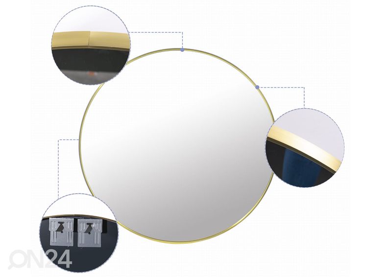Зеркало, золотистое Ø60 cm увеличить