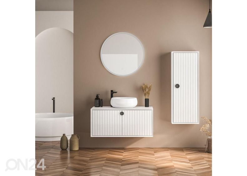 Зеркало настенное Ø 60 см LED увеличить