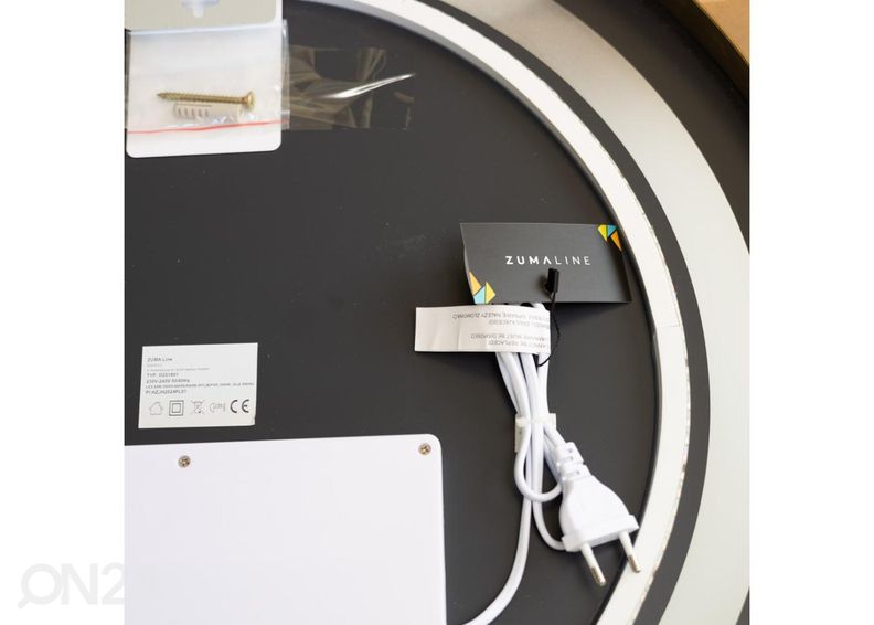 Зеркало настенное Ø 60 см LED увеличить