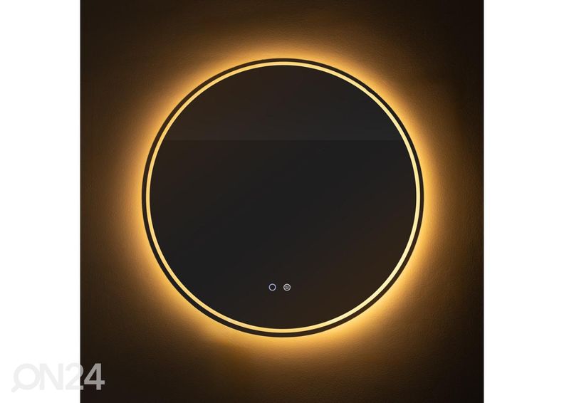 Зеркало настенное Ø 80 см LED увеличить