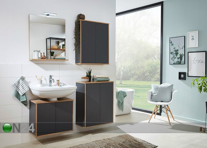 Зеркало со светильником и полкой Finn увеличить