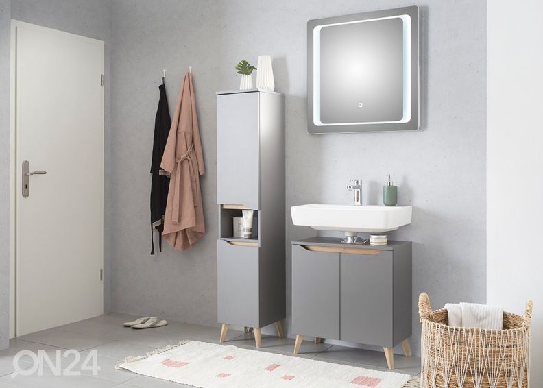 Зеркало с LED светильником 21, 70x70 cm увеличить