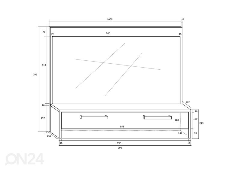 Зеркало Cobhy 80x100 cm увеличить