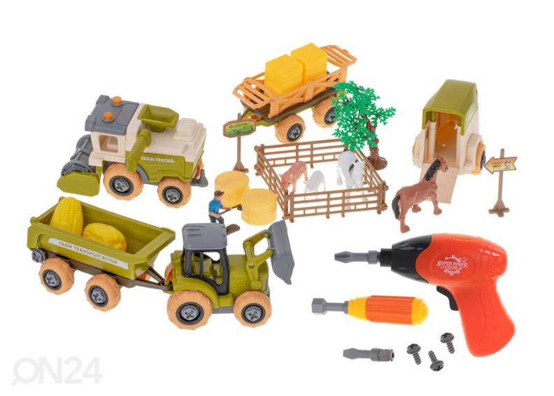 Игра в ферму со складными машинами увеличить