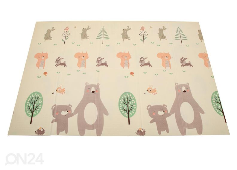 Игровой коврик двухсторонний ёжик/мишка 150х195 см увеличить