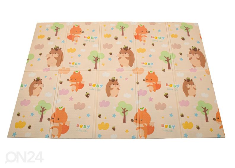 Игровой коврик двухсторонний ёжик/мишка 150х195 см увеличить