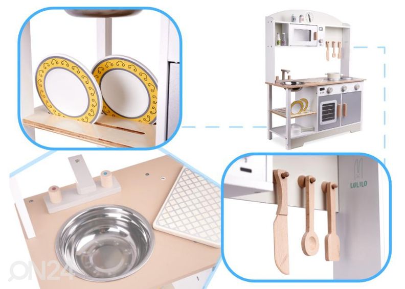 Игрушечная кухня с аксессуарами 85 см белая увеличить