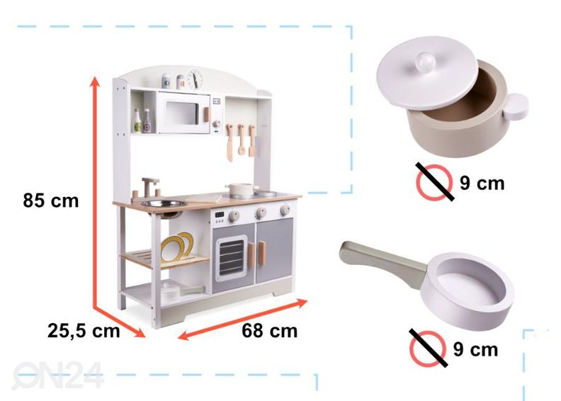 Игрушечная кухня с аксессуарами 85 см белая увеличить