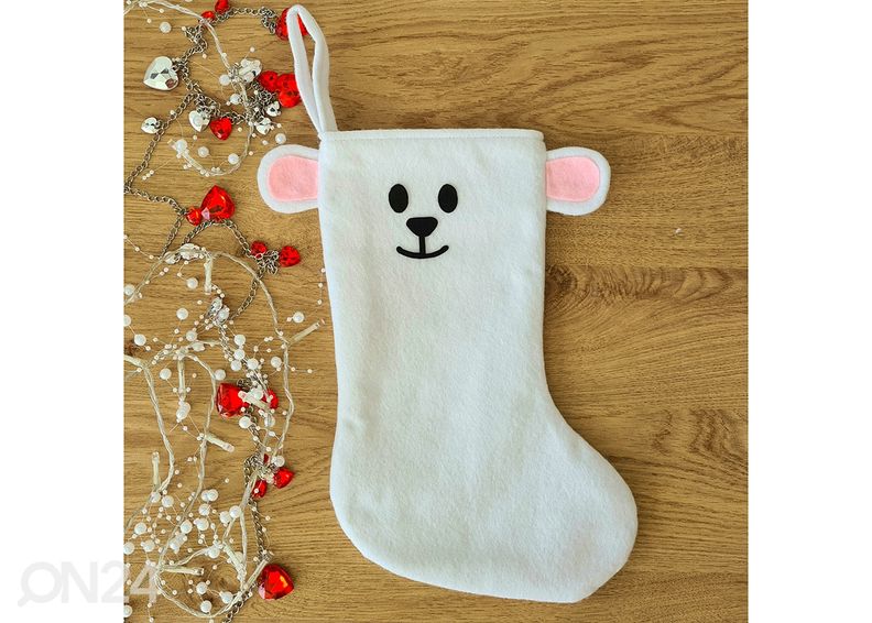 Именной рождественский носок Медведь увеличить