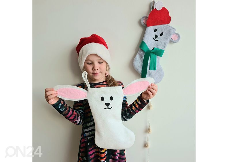 Именной рождественский носок Медведь увеличить