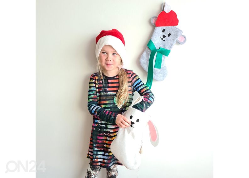 Именной рождественский носок Медведь увеличить