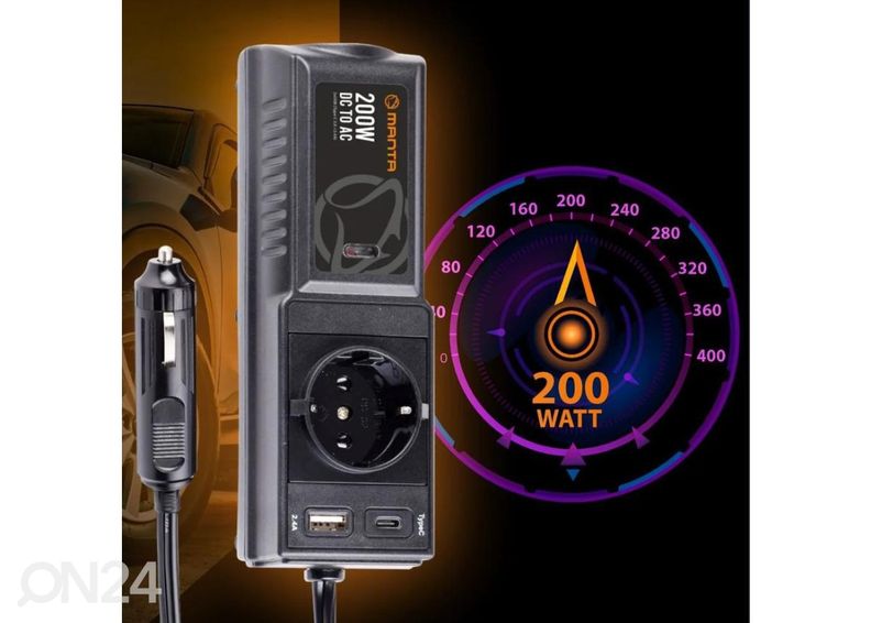 Инвертор мощности 200 Вт Manta MPI200C увеличить
