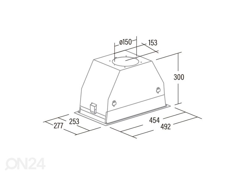 Интегрированная вытяжка Cata GC DUAL A 45 XGBK увеличить