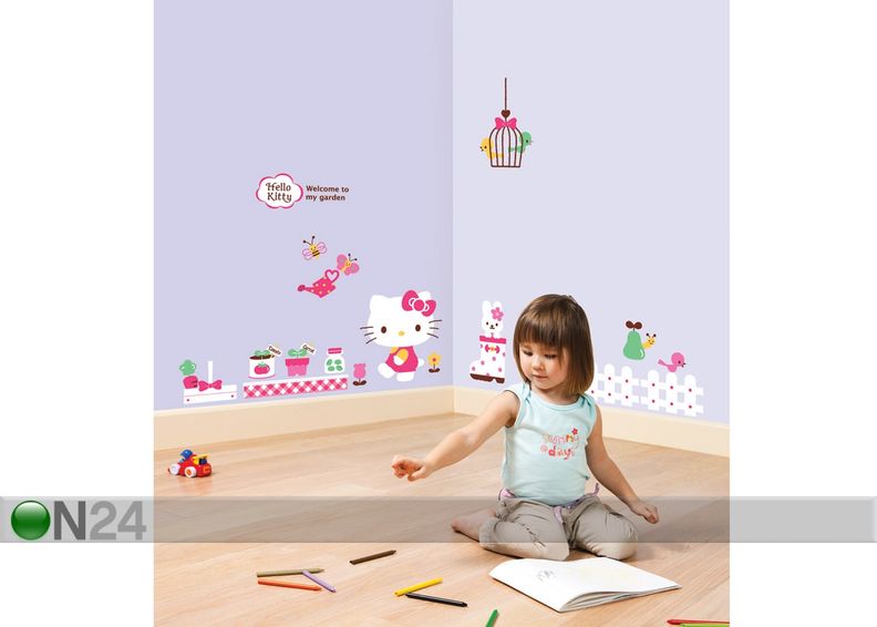 Интерьерная наклейка Сад Hello Kitty увеличить