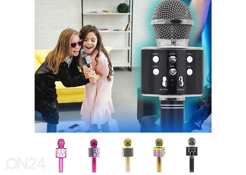 Караоке-микрофон с динамиком Manta MIC20GL, золотистый увеличить