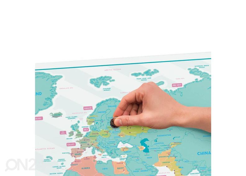 Карта мира Hello увеличить