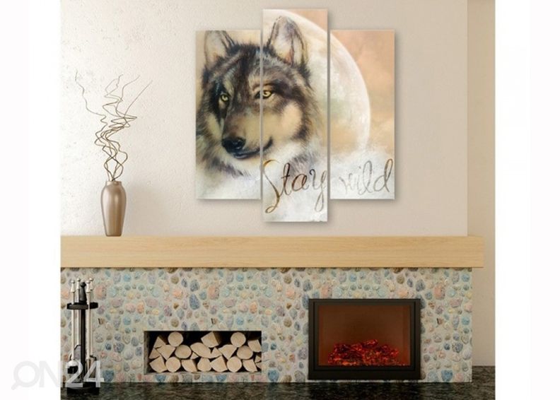 Картина из 3-частей Stay wild 3D 90x80 см увеличить