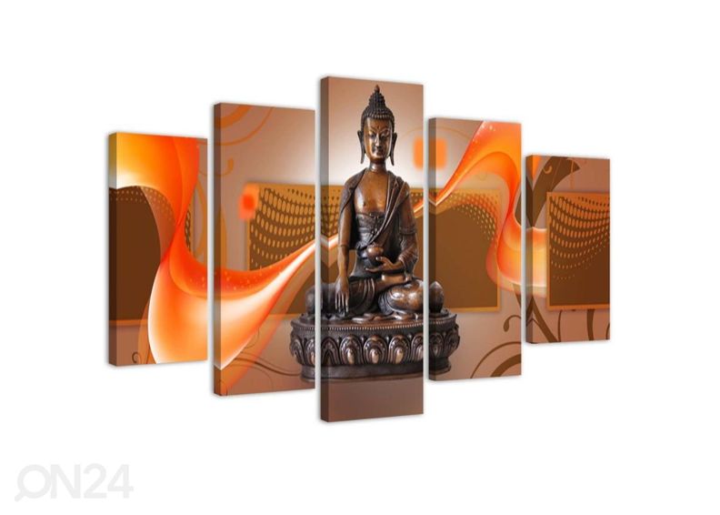 Картина из 5-частей Buddha on abstract background 100x70 см увеличить