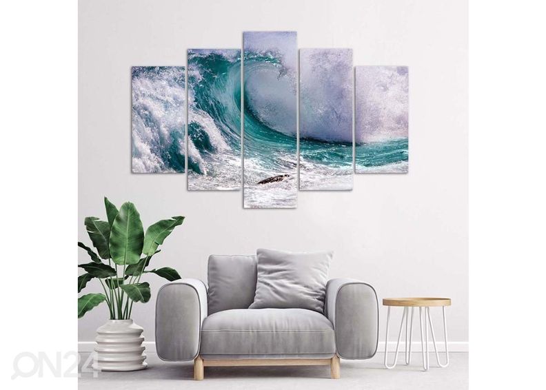 Картина из 5-частей Foaming Wave 100x70 см увеличить