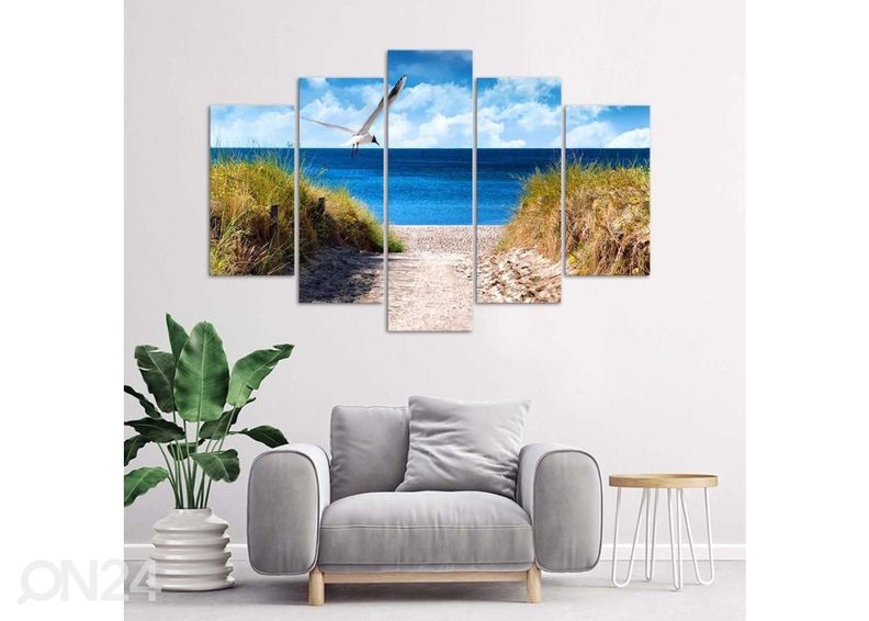 Картина из 5-частей Greeting to the Sea 100x70 см увеличить