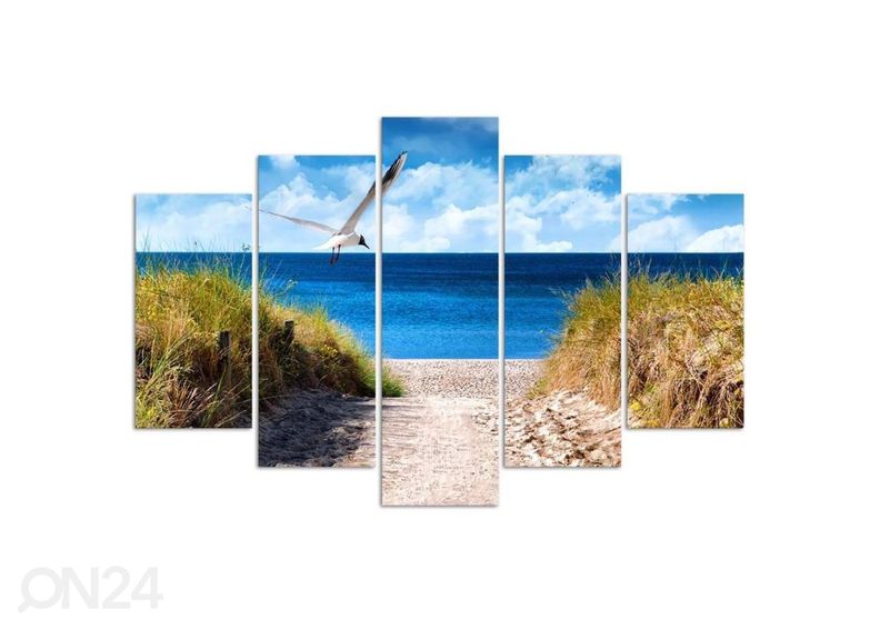 Картина из 5-частей Greeting to the Sea 100x70 см увеличить