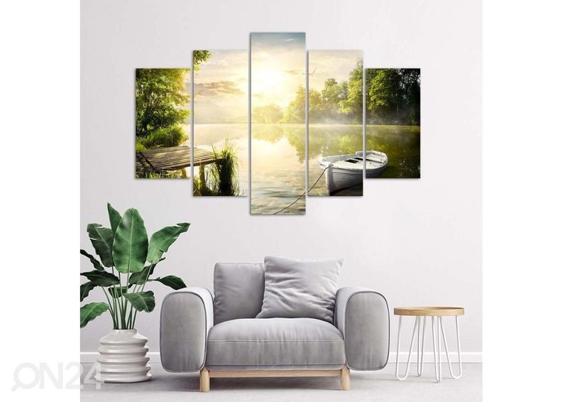Картина из 5-частей Sunrise over the lake 150x100 см увеличить