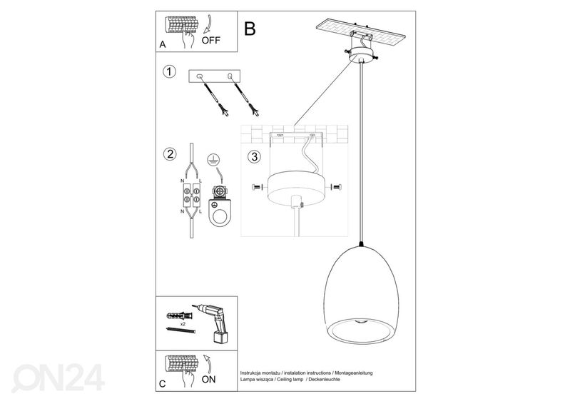 Керамический подвесной светильник Flawiusz увеличить