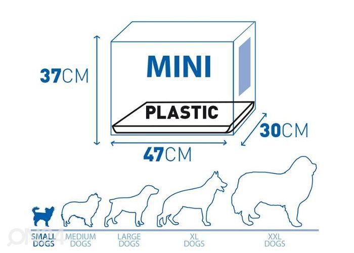 Клетка с 1 дверцей и пластиковым основанием mini / 47x30x37см черная Duvo + увеличить