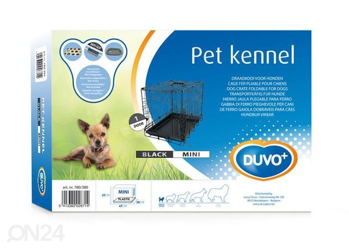 Клетка с 1 дверцей и пластиковым основанием mini / 47x30x37см черная Duvo + увеличить