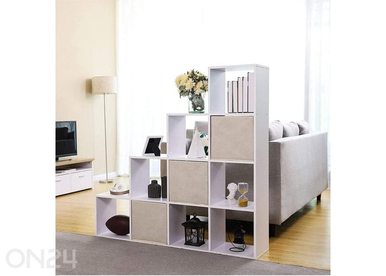 Книжная полка 129,5x129,5 см белая увеличить