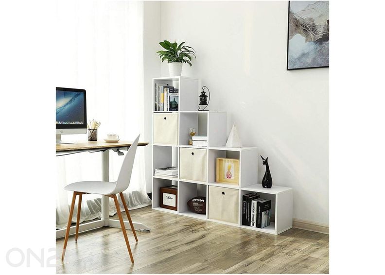 Книжная полка 129,5x129,5 см белая увеличить