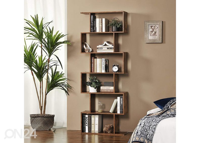 Книжная полка 190 cm, коричневый/чёрный увеличить