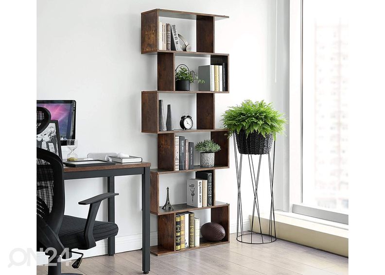 Книжная полка 190 cm, коричневый/чёрный увеличить