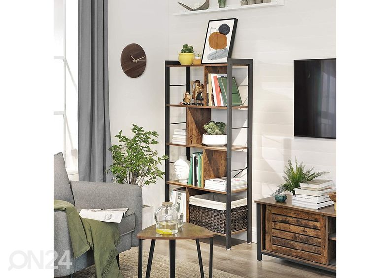 Книжная полка 74 cm, коричневый/чёрный увеличить