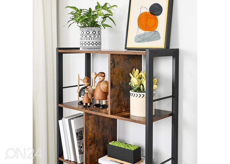 Книжная полка 74 cm, коричневый/чёрный увеличить