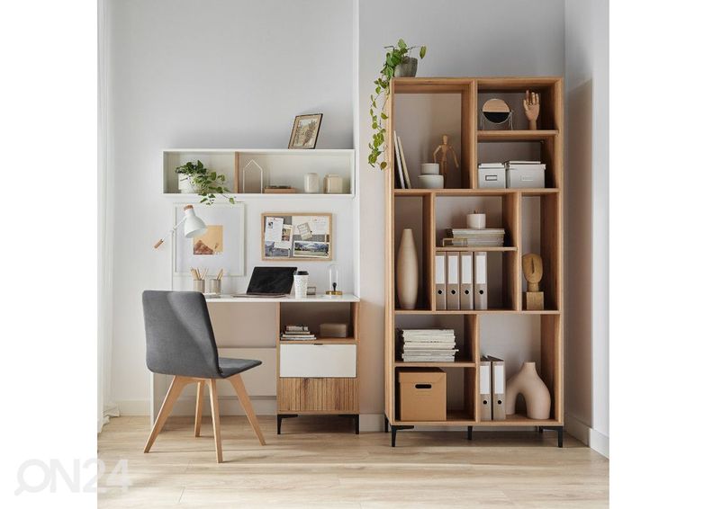 Книжная полка Ricko 91,5 cm, белый/дуб увеличить