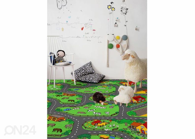 Ковер в детскую комнату "Ферма" 133x133 см увеличить