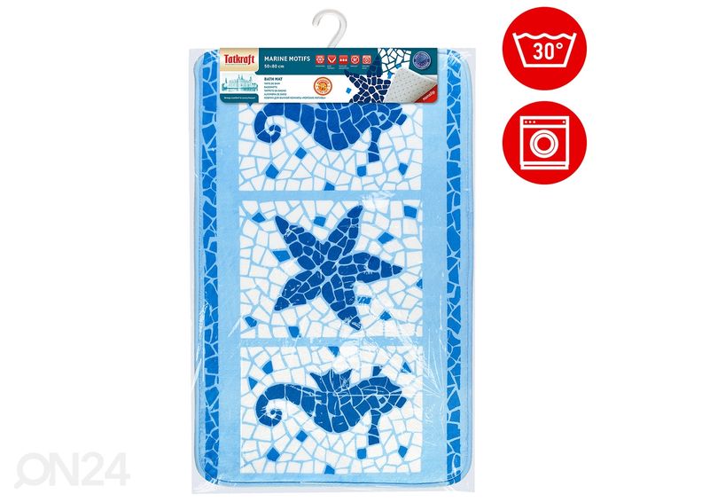 Коврик для ванной Tatkraft Marine Motifs, 50x80 см увеличить