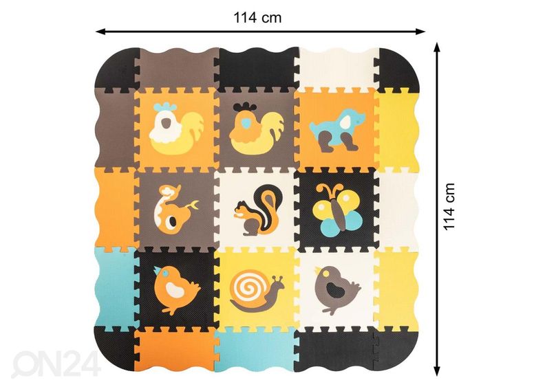 Коврик-пазл 25 шт 114x114 см увеличить