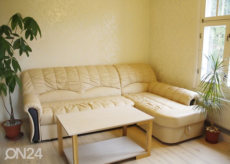 Кожаный угловой диван-кровать с ящиком увеличить