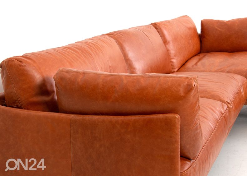 Кожаный угловой диван увеличить