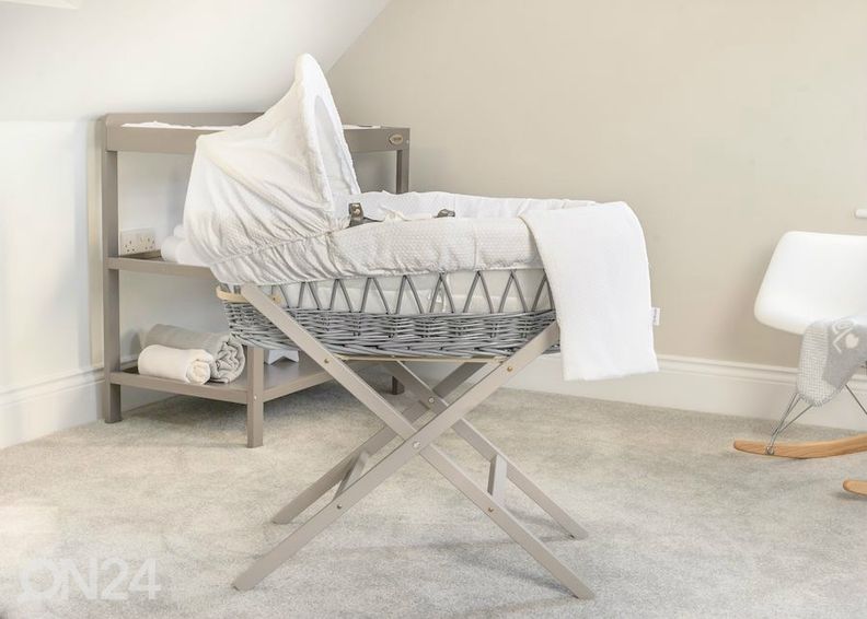 Колыбель "Puuvilla unistus" на серой плетёной корзине увеличить