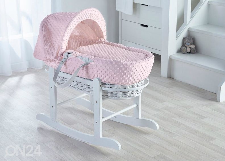 Колыбель "Roosa minky" на белой плетёной корзине увеличить