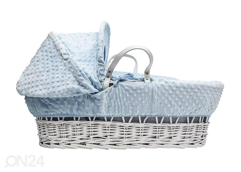 Колыбель "Sinine minky" на белой плетёной корзине увеличить