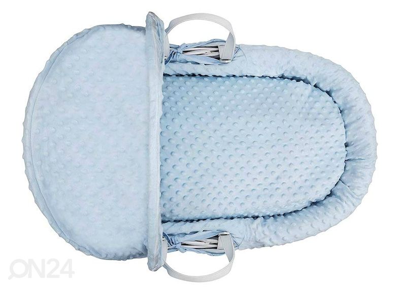 Колыбель "Sinine minky" на белой плетёной корзине увеличить